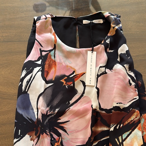 NWT Three Eighty Two (Revolve) Aria Asymmetrical Ruffle Hem Midi Dress Large - Picture 4 of 7